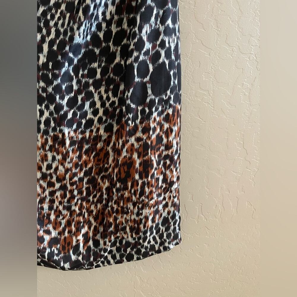 New MaxMara‎ Silk Animal Print Drape Ombre Sheath Dress US 6 - Picture 4 of 7